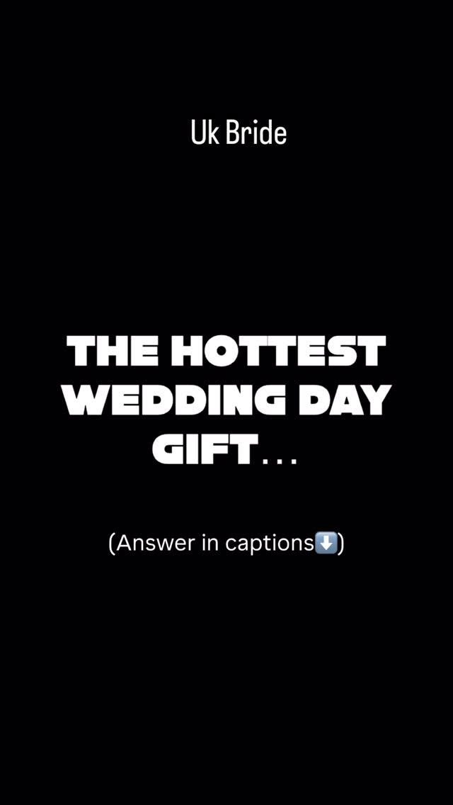 Imagine giving your partner a wedding gift they will never expect… and never forget.