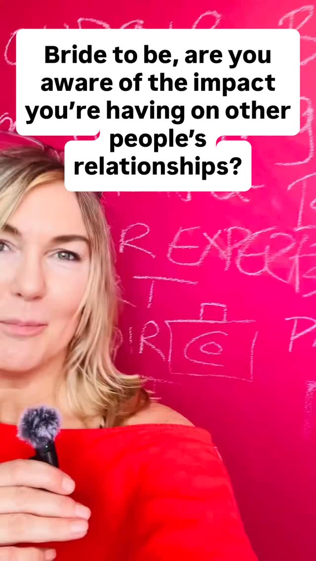 ⭐️ Bride to be, are you aware of the effect that you’re having on other people’s relationships?